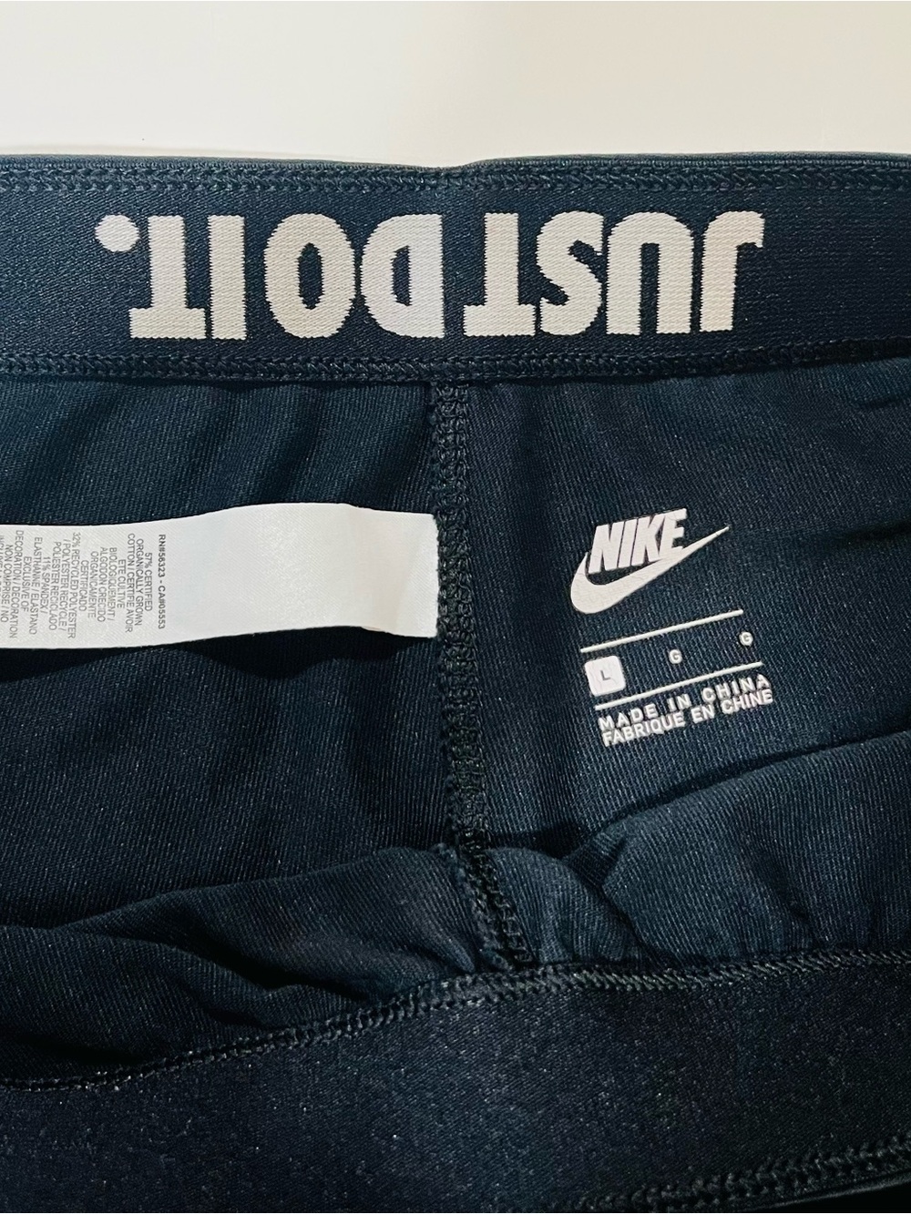 Nike Black Leggings with Gold Logo Detail - Picture 8 of 9